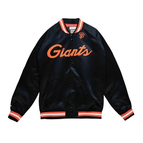 Men's San Francisco Giants Mitchell & Ness Lightweight Satin Jacket