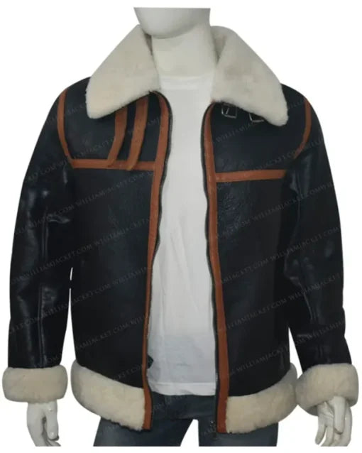 Men's Scott SF Cargo Shearling Fur Bomber Jacket