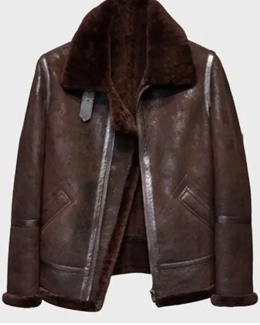 Men's Shawn SF Brown Shearling Leather Jacket