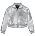Women's Avirex Limited Edition Silver Metallic Cropped Icon Jacket