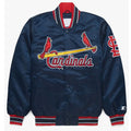 St. Louis Cardinals Navy Satin Bomber Jacket