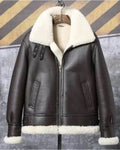 Men's Stephen Dark Coffee Brown SF Shearling Jacket