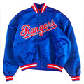 Texas Rangers Royal Blue Satin Varsity Jacket