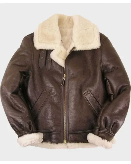Men's Thomas SF Brown Shearling Sheepskin Leather Jacket
