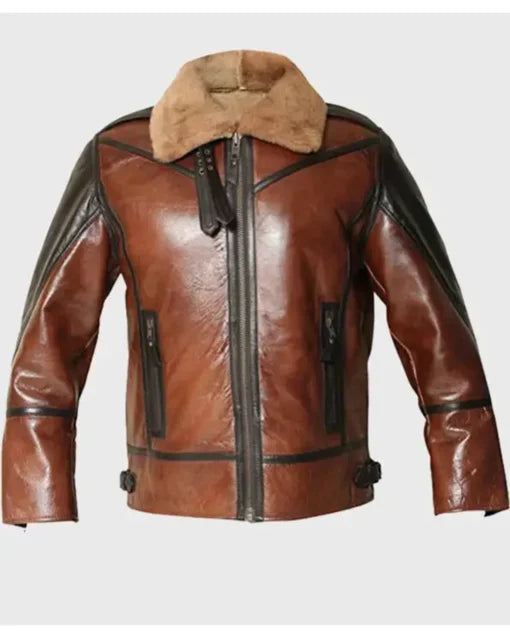 Men's Thompson Distressed SF Shearling Aviator Jacket
