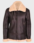 Women's Tracy Brown SF Aviator Leather Jacket