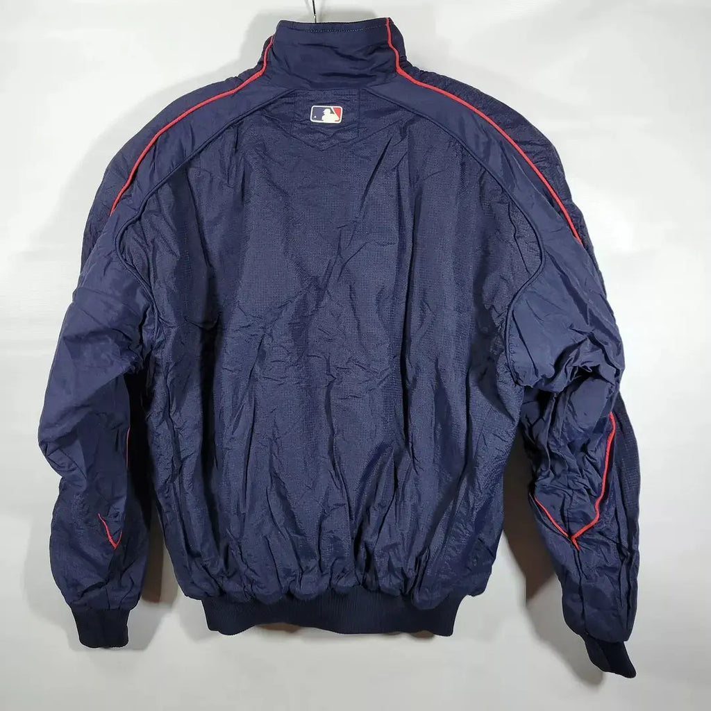 Men's Boston Red Sox Vintage Majestic Blue Dugout Jacket – Back View