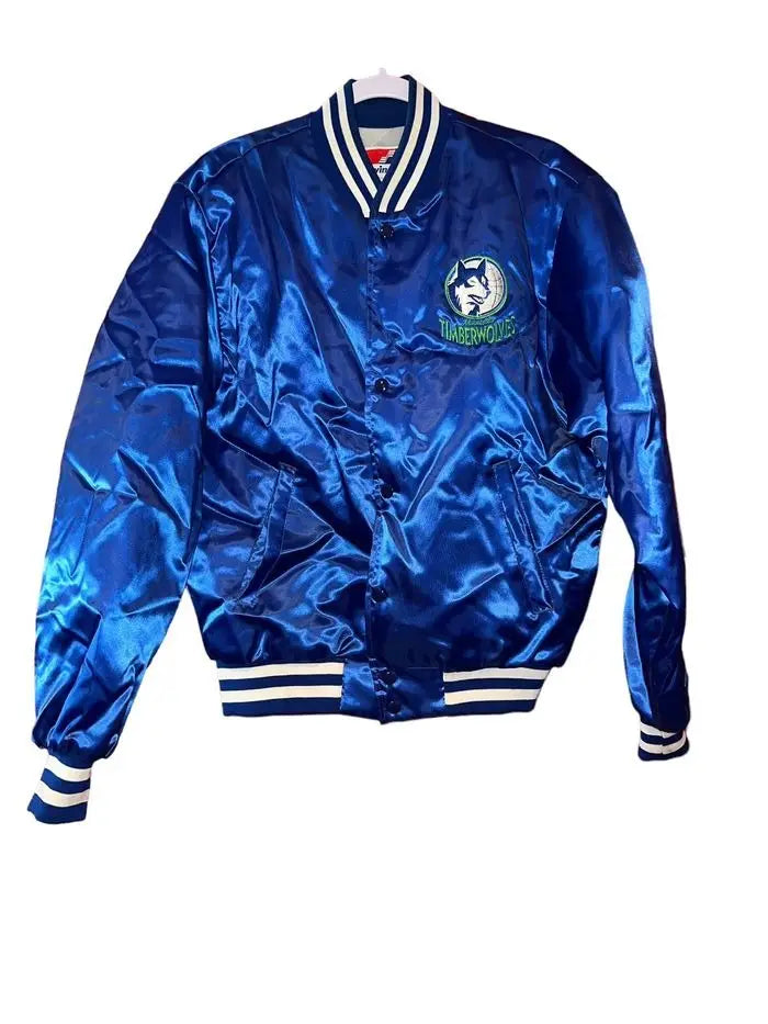 Minnesota Timberwolves Vintage Blue Swingster Satin Jacket