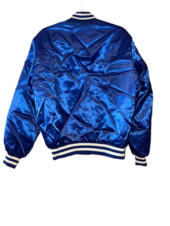 Minnesota Timberwolves Vintage Blue Swingster Satin Jacket – Back View