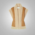Women's Brown Thick Fur Shearling Sheepskin Vest