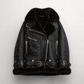 Women's Black B3 RAF Aviator Sheepskin Shearling Jacket
