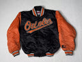 Baltimore Orioles Vintage Black and Orange Starter Satin Jacket