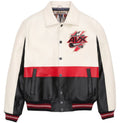 Avirex Red Blades Leather Bomber Jacket