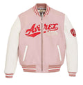 Avirex Pink Script USA Leather Varsity Jacket