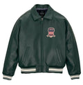 Avirex Hunter Green Icon Leather Bomber Jacket