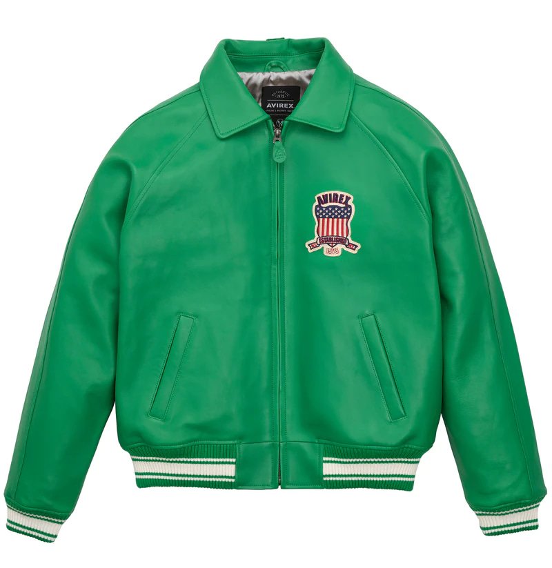 Avirex Jelly Bean Icon Leather Bomber Jacket