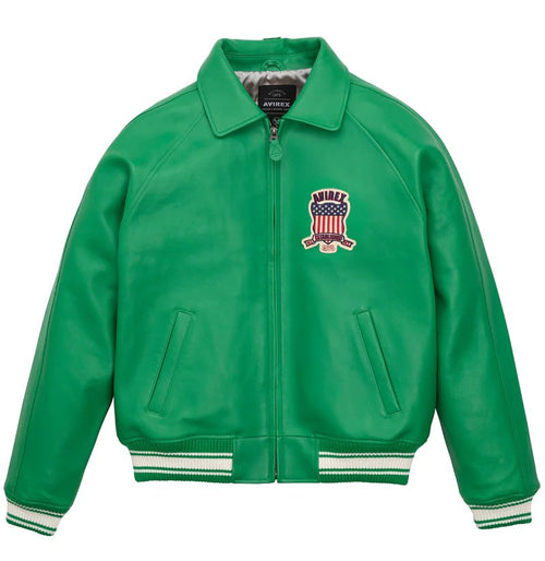 Avirex Jelly Bean Icon Leather Bomber Jacket