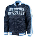 Memphis Grizzlies Navy Satin Varsity Jacket