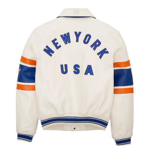 Avirex New York Leather Bomber Jacket – Back View