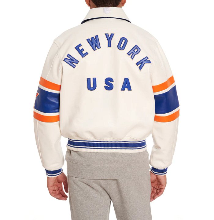 Avirex New York Leather Bomber Jacket – Back View 2