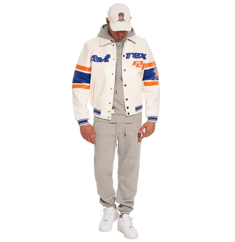 Avirex New York Leather Bomber Jacket – Front View