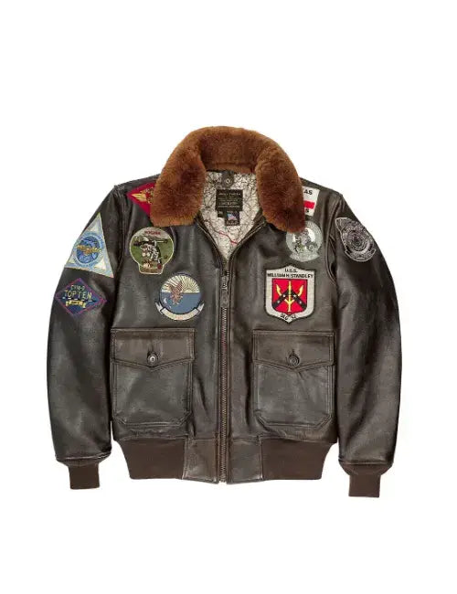 Avirex Brown G-1 Goatskin Bomber Jacket