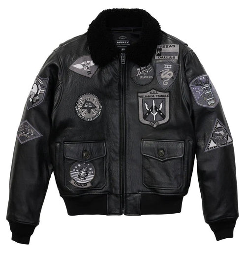 Avirex Black G-1 Goatskin Bomber Jacket