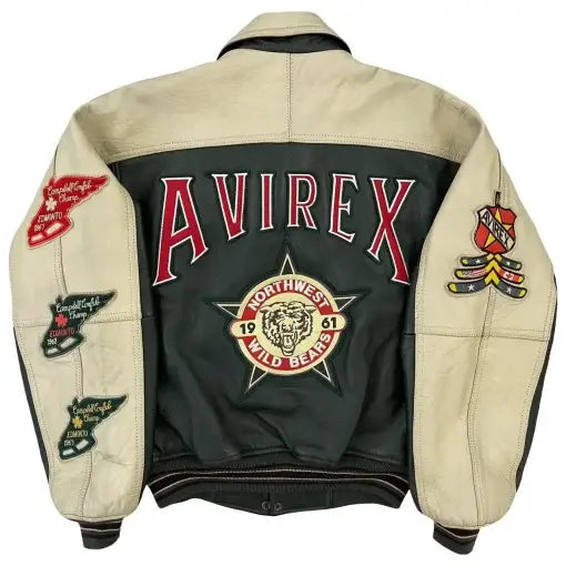 Avirex J-Hope On The Street Leather Bomber Jacket – Back View