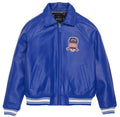 Avirex Blue Icon Leather Bomber Jacket