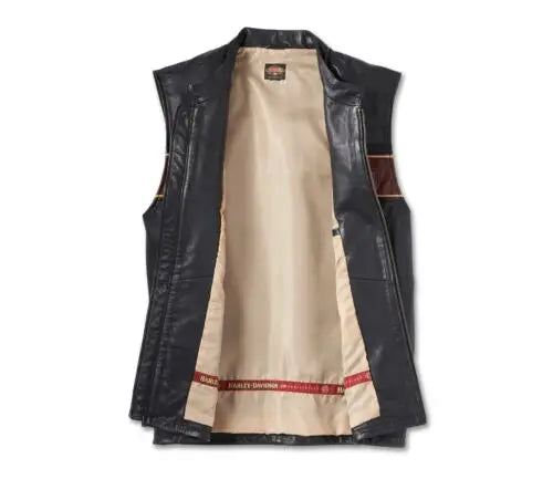 Men's Harley-Davidson 120th Anniversary Leather Vest – Front View
