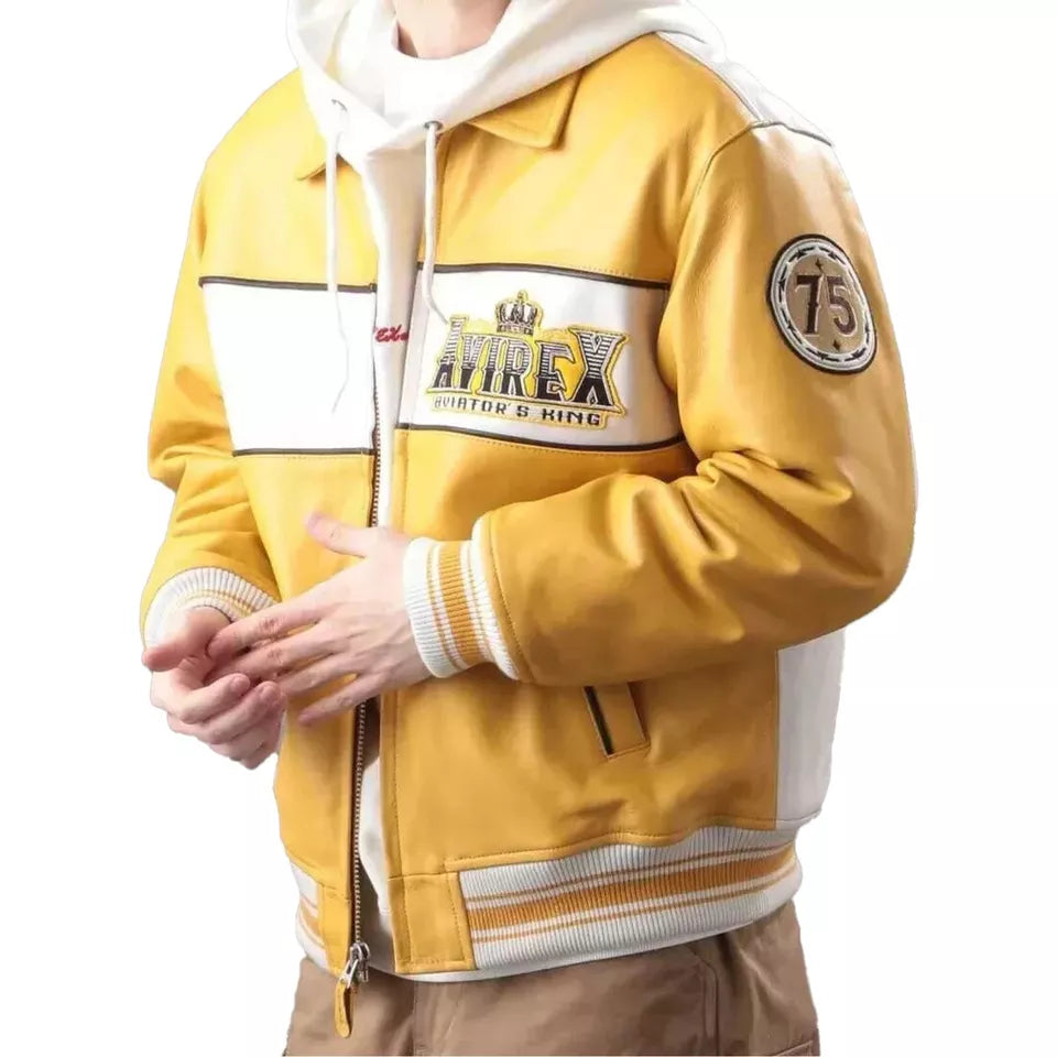 Men's Avirex Classic King 75 Yellow Aviator Jacket – Alternate View