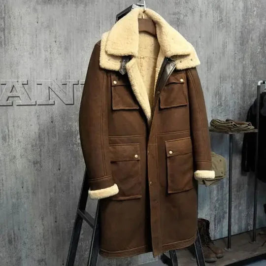Men's Sheepskin Shearling Fur Parka