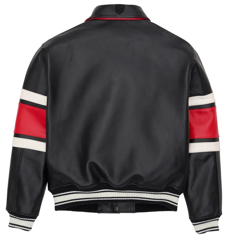 Avirex The Legend Lambskin Leather Bomber Jacket – Back View 2
