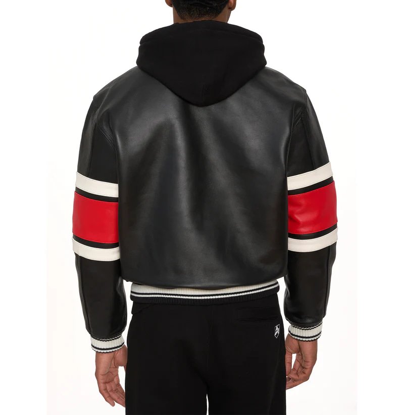 Avirex The Legend Lambskin Leather Bomber Jacket – Back View